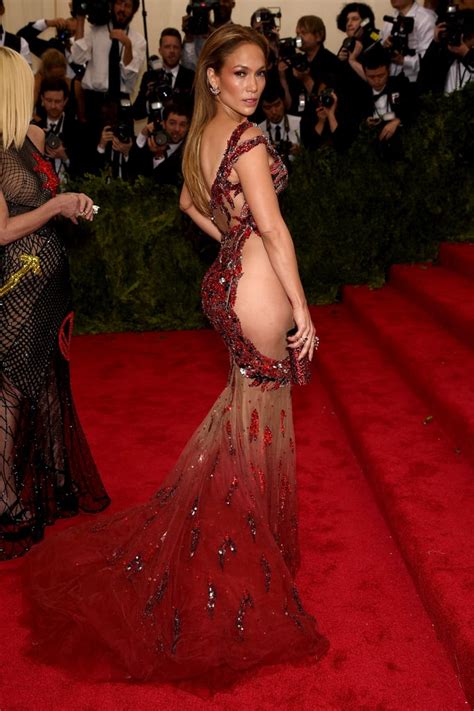 Jennifer Lopez At The 2015 Met Gala Sheer Dresses And Bodysuits On
