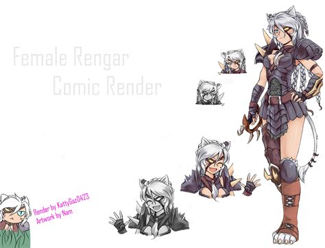 League Of Legends Female Rengar Comic Render By Kattygaz On