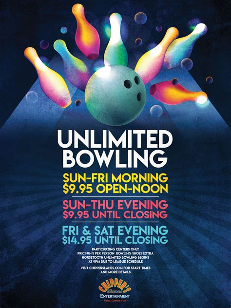 Check out their videos, sign up to chat, and join their community. Chippers_Unlimited Bowling_18x24 | Chippers Lanes