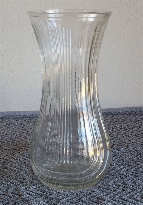 Vintage Hoosier Clear Glass Vase Vintage Flower Vase Vintage Etsy