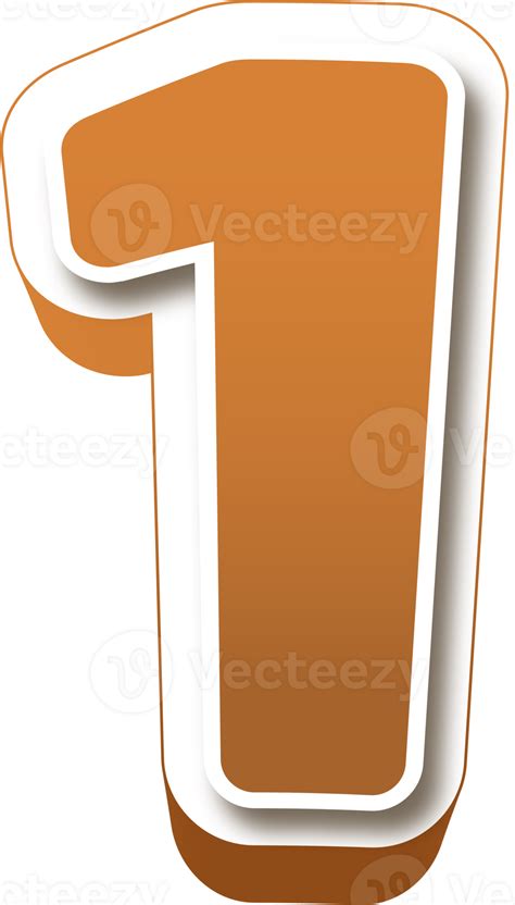 Chocolate 3d Bold Number 1 22351927 Png