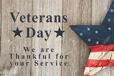 Veterans Day We Are Thankful For Your Service Text With Usa Patriotic