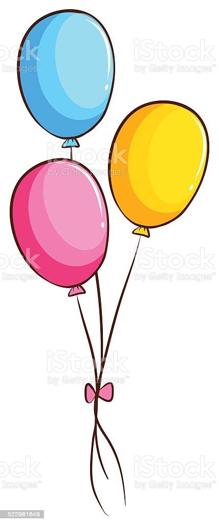Décorez votre maison pour la fête d'anniversaire de vos enfants ! Couleur Simple Dessin De Ballons - Cliparts vectoriels et ...