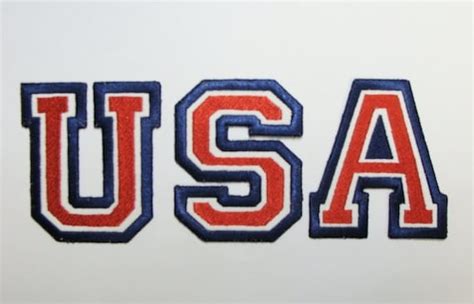 Usa 2 Inch High Individual Letters Embroidered By Sewproembroidery