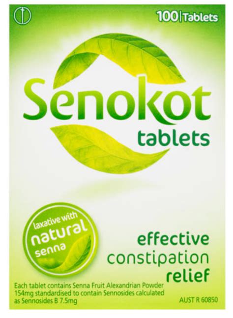 Buy Senokot Laxative With Natural Senna 7 5mg 100 Tablets Online Emedical