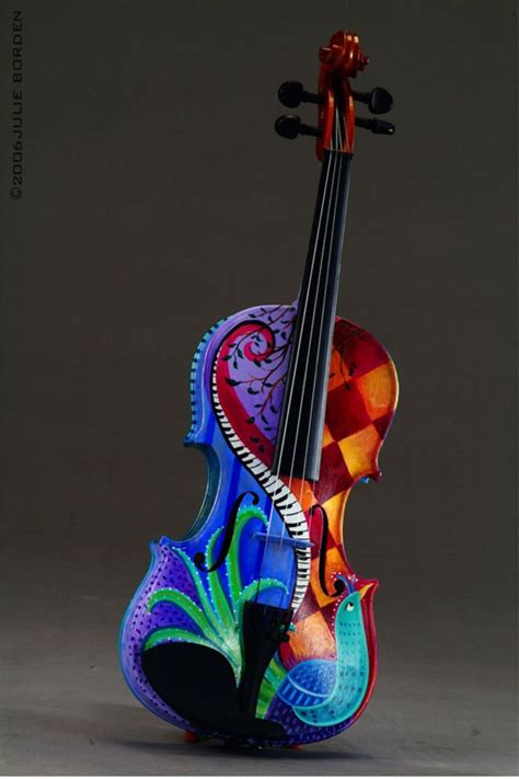 Painted Violin Arte Do Violino Musica Musica Classica