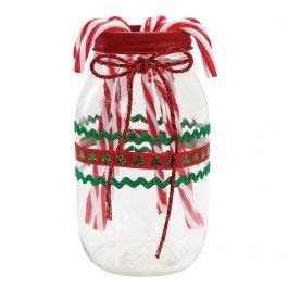Nicole™+Crafts+Candy+Cane+Jar | Jar crafts, Crafts, Mason jar crafts