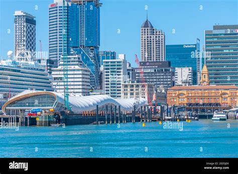 Auckland New Zealand February 20 2020 Ferry Terminal Building In
