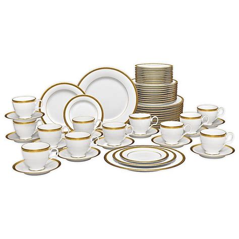 Noritake Stavely Gold 60 Piece Dinnerware Set Bed Bath And Beyond