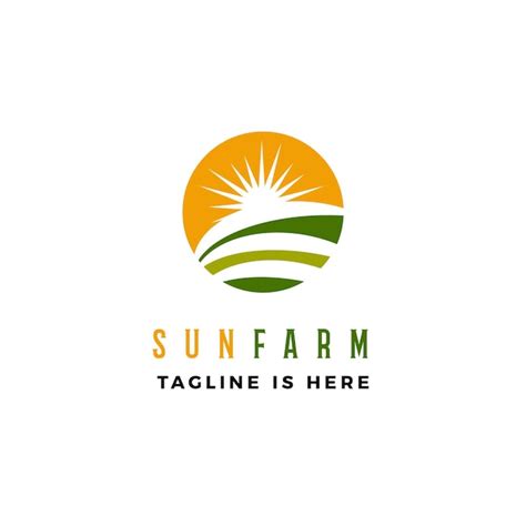 Sun Farm Logo Vektor Symbol Illustration Premium Vektor