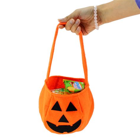Halloween Pumpkin Candy Bag Kids Witch Trick Treat Handbag Children