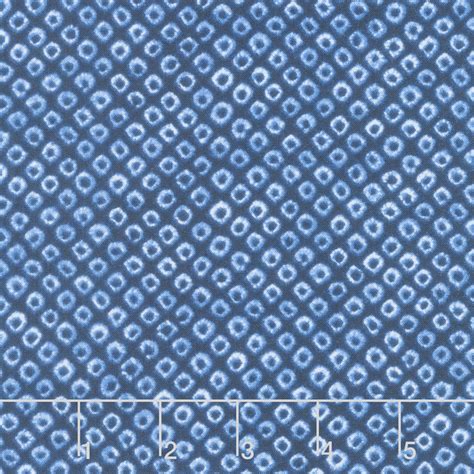 Shibori Blues Packed Dots Navy Yardage