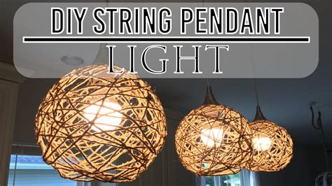 Diy String Pendant Lights Youtube
