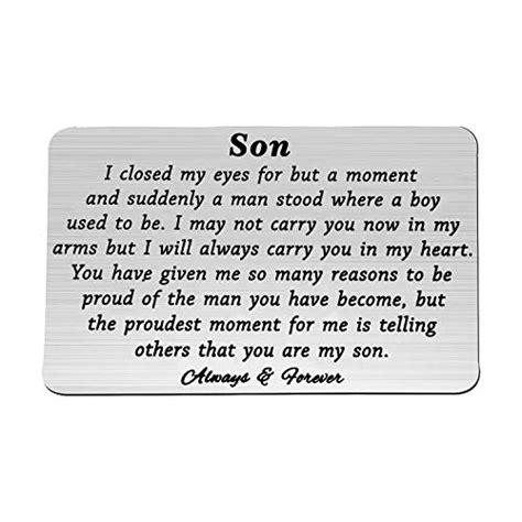 Pliti To My Son Wallet Card Proud Of You Gifts I Closed My Eyes For A Moment Engraved Wallet