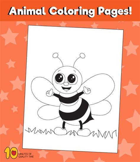 Our coloring pages require the free adobe acrobat reader. Bee Coloring Page - Animal Coloring Pages - 10 Minutes of ...