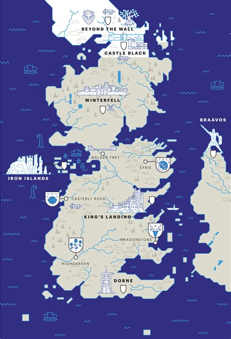 Game Of Thrones Season 6 Map On Behance