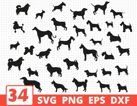 Silhouette Cut File Dogs Clipart Dogs Shirt Svg Dogs Svg Silhouette Svg