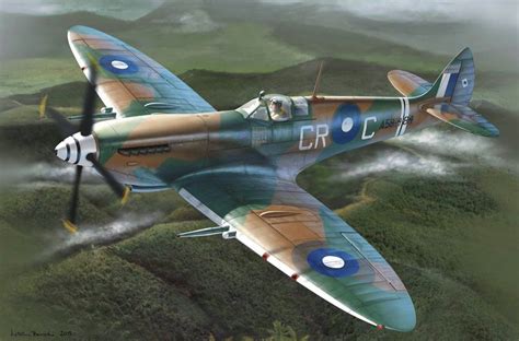 Spitfire Mk Viii Aussie Eight Clive Caldwell By Katerina Borecka