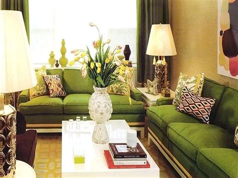 Living Room Ideas With Olive Green Sofa Green Furniture Living Room
