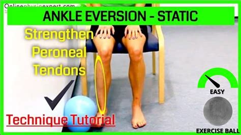 Static Ankle Eversion Strengthening Exercise Tutorial Online Physio