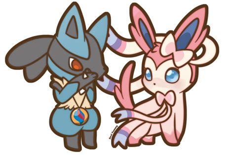 Commission Chibi Sylveon And Lucario By Seviyummy On Deviantart