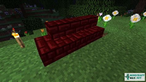 Red Nether Brick Stairs How To Craft Red Nether Brick Stairs In