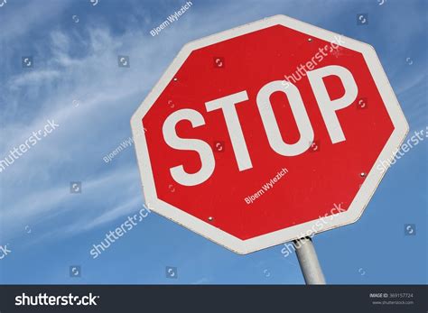 German Road Sign Stop And Give Way Stock Photo 369157724 Shutterstock