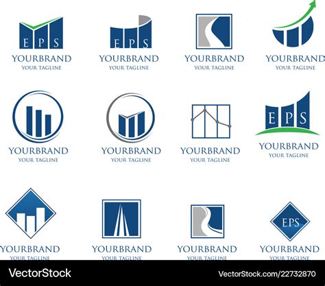 Business Financial Logo Collection Royalty Free Vector Image