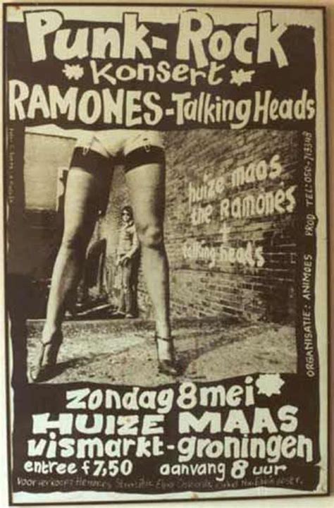 Gig Flyer Ramones And Talking Heads Netherlands 1977 Pop Art Posters Tour Posters Gig Posters