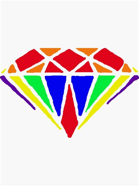 Rainbow Diamond Logo Sticker For Sale By Briandiaminds Redbubble