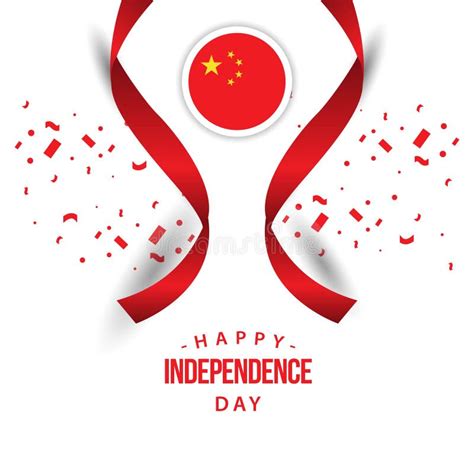 Happy China Independence Day Vector Template Design Illustration Stock