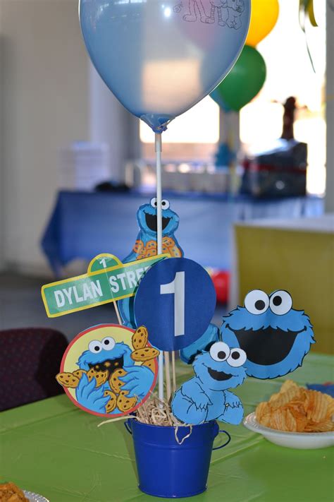 Cookie Monster Table Decoration Center Piece Made By Belindarooff