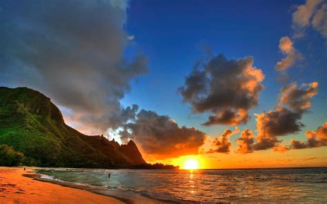 Hawaii Beach Sunset Wallpapers On Wallpaperdog