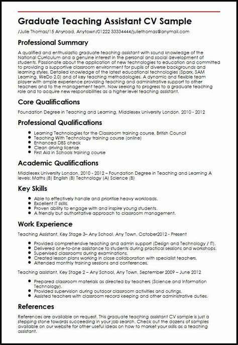 Your teaching assistant salary will vary depending on your role, responsibilities and educational setting. 20 Graduate Teaching assistant Job Description Resume (With images) | Teacher resume examples ...