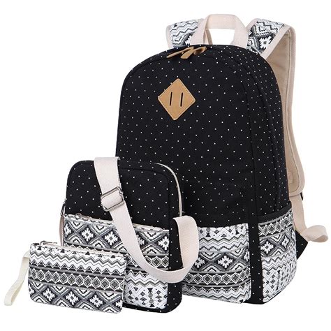 Btoop Casual Bookbags Canvas School Backpacks For Teenager Girls With