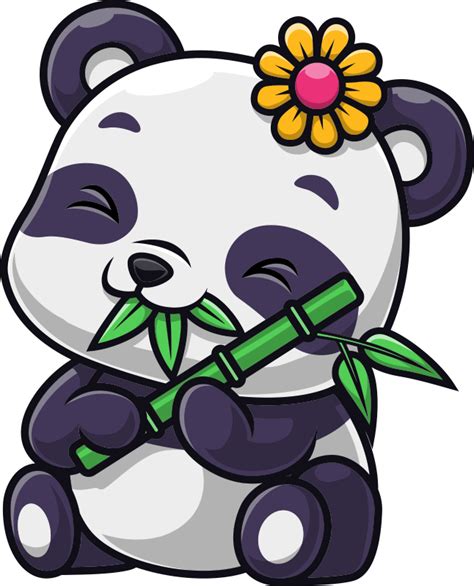 Sweet Panda Kids Bedroom Wall Sticker Tenstickers