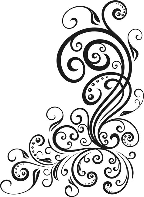 Abstracto Swirl Tattoo Pattern Tattoo Flower Stencil
