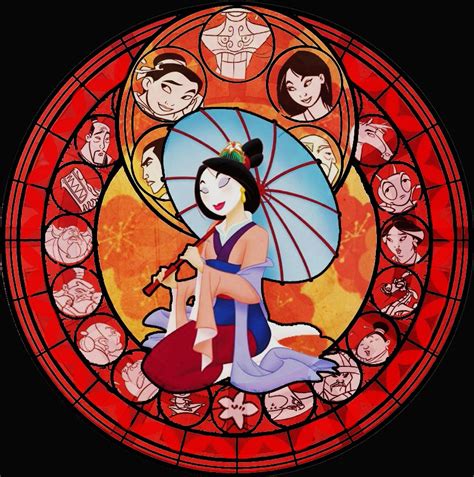 Mulan Stained Glass Disney Princess Fan Art 31394739