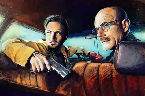 Breaking Bad Walter White Jesse Pinkman Gun Car Poster My Hot Posters