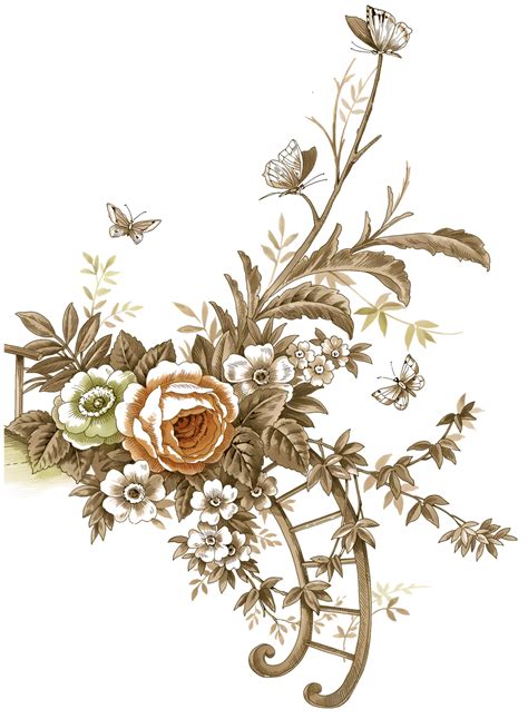 Vintage Flores Png Png Image Collection
