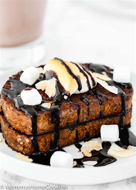 Easy Eggless Chocolate French Toast Mommys Home Cooking