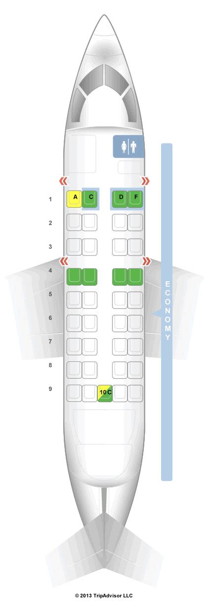 Seatguru Seat Map Air Canada De Havilland Dash 8 100