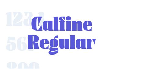 Calfine Regular Font Free Download Now