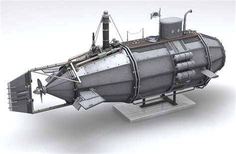 Steampunk Submarine Concept On Behance Steampunk Airship Submarine