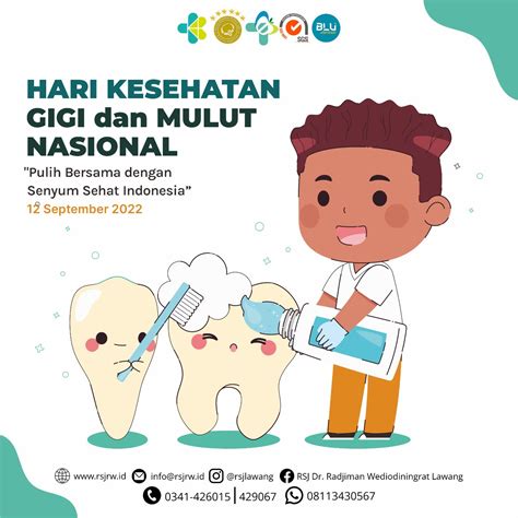Peringatan Hari Kesehatan Gigi Dan Mulut Nasional Pulih Bersama Dengan Senyum Sehat Indonesia