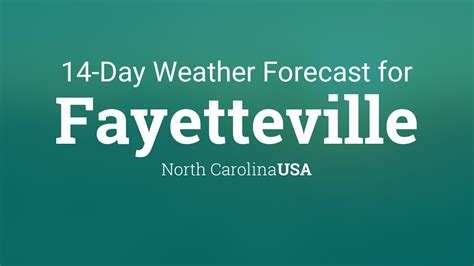 Fayetteville North Carolina Usa 14 Day Weather Forecast
