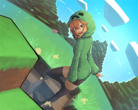 Safebooru 1girl Absurdres Black Legwear Blush Borrowed Character Commentary Creeparka Creeper