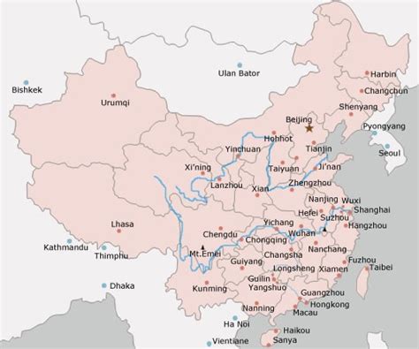 For cities controlled by republic of china after 1949, see list of administrative divisions of taiwan. Chinese cities map 2010-2011 | Printable major China ...