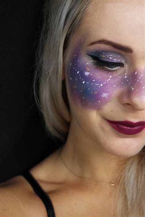 Galaxy Face Halloween Makeup By Nikola Mills