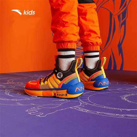 Dragonball super style code & color: Anta Kids x Dragon Ball Super "GOKU Super Saiyan" Basketball Sneakers
